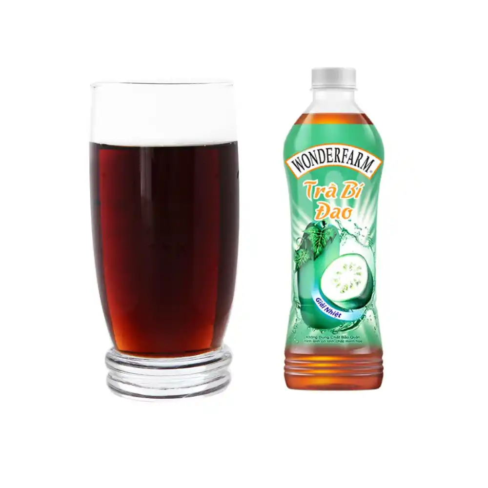 Lốc 6 chai trà bí đao Wonderfarm chai 440ml