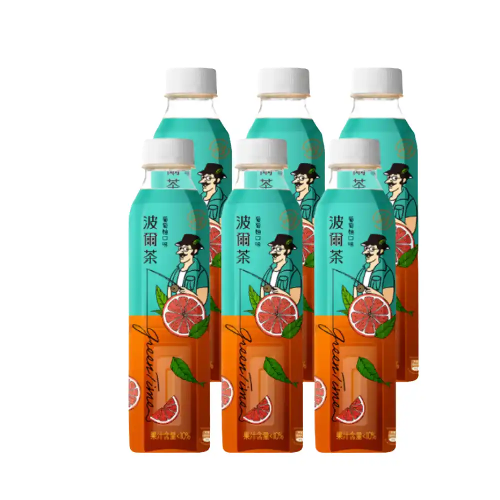 Lốc 6 chai trà Green Time hương bưởi 580ml