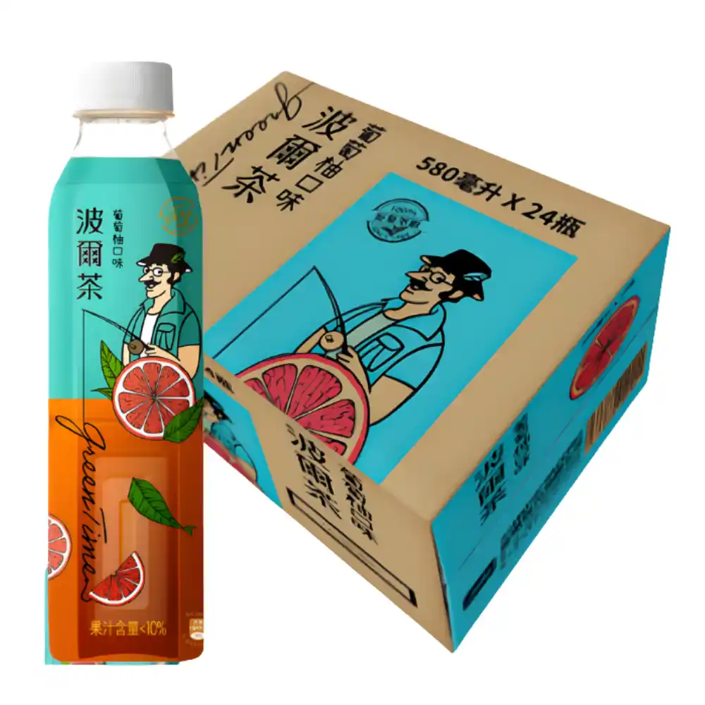 Lốc 6 chai trà Green Time hương bưởi 580ml