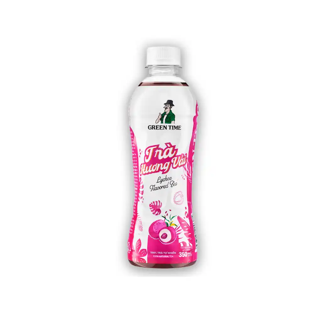 Lốc 6 chai trà Greentime hương vải 350ml