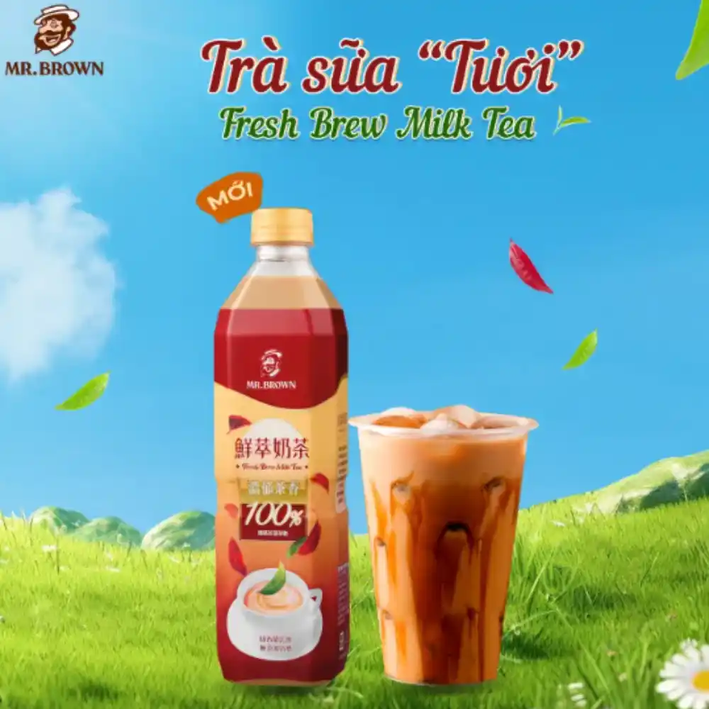Lốc 6 chai trà sữa Mr.Brown Fresh Brew 580ml