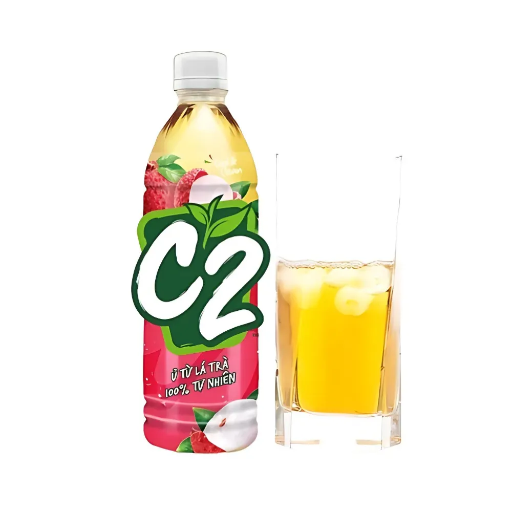 Lốc 6 chai trà xanh C2 hương vải 455ml