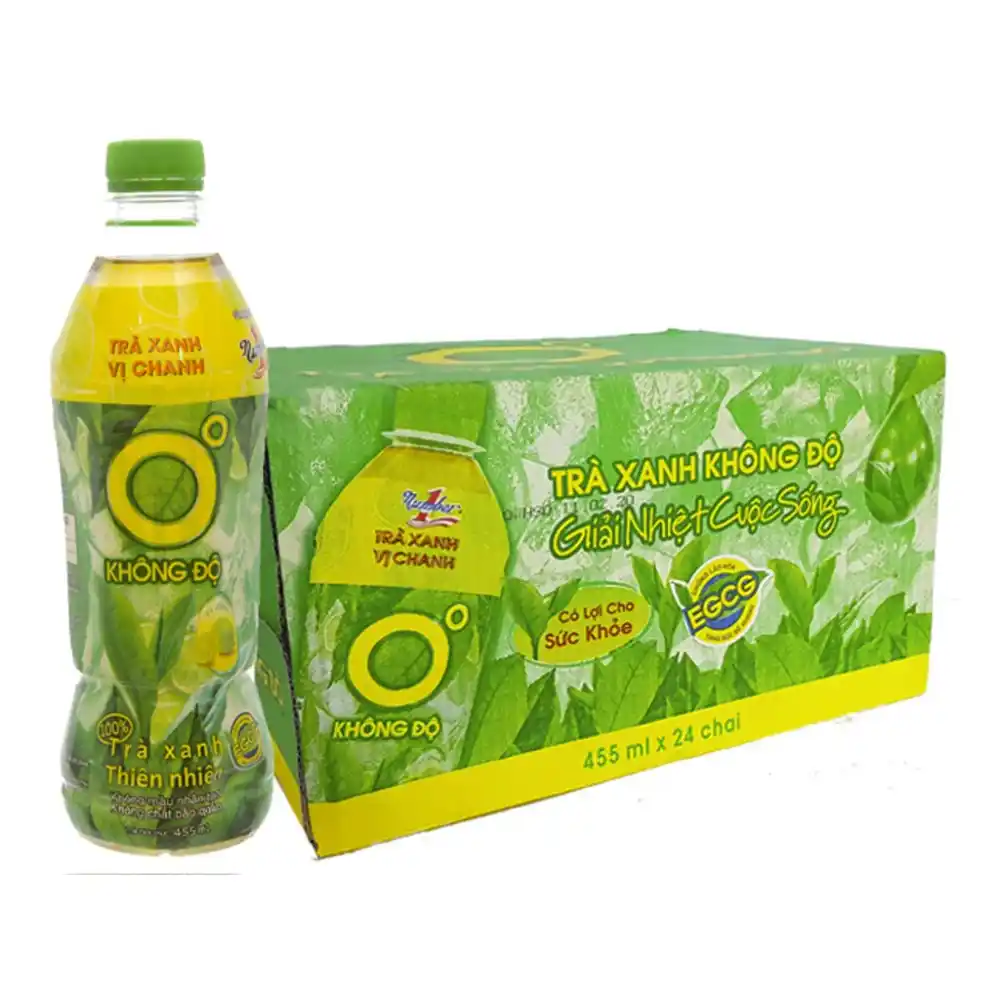 Lốc 6 chai trà xanh không độ 455ml