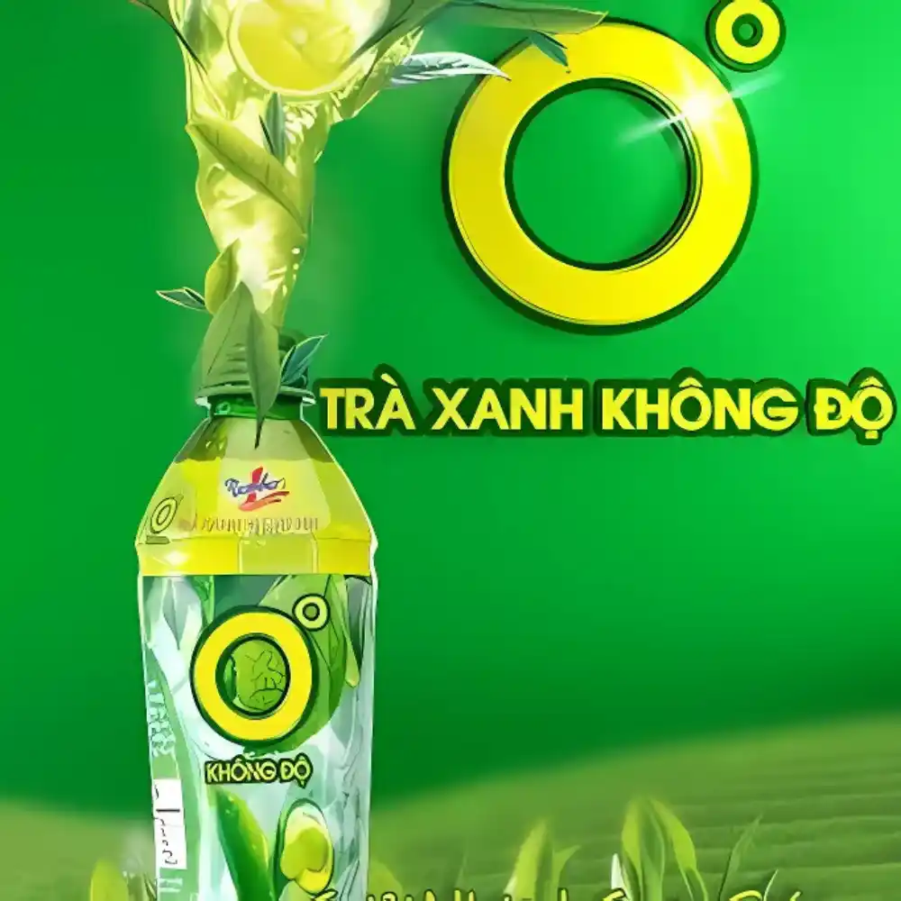 Lốc 6 chai trà xanh không độ 455ml
