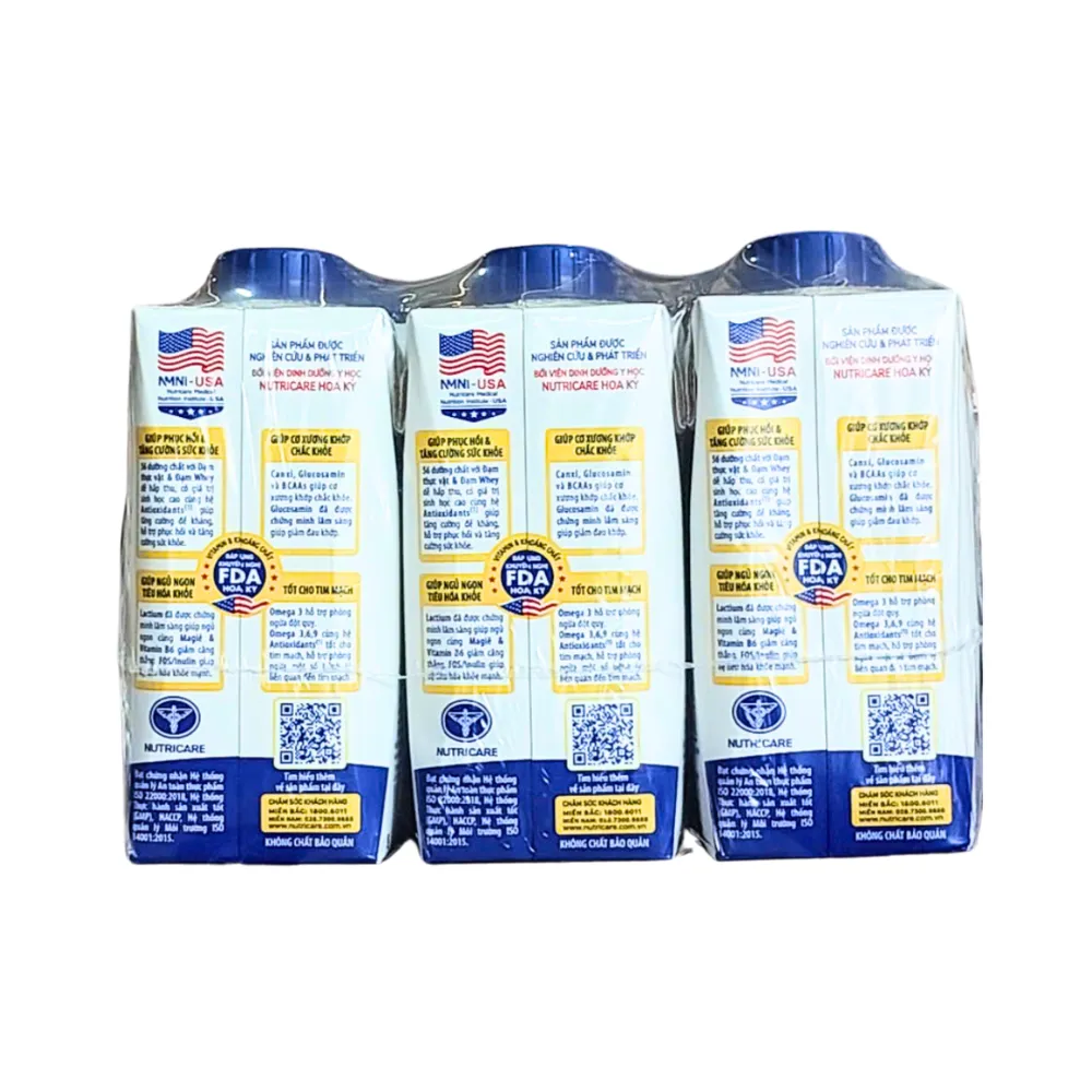 Lốc 6 hộp sữa nước Nutricare Gold 200ml