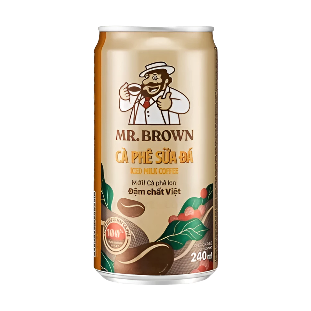 Lốc 6 lon cà phê sữa đá Mr.Brown 240ml