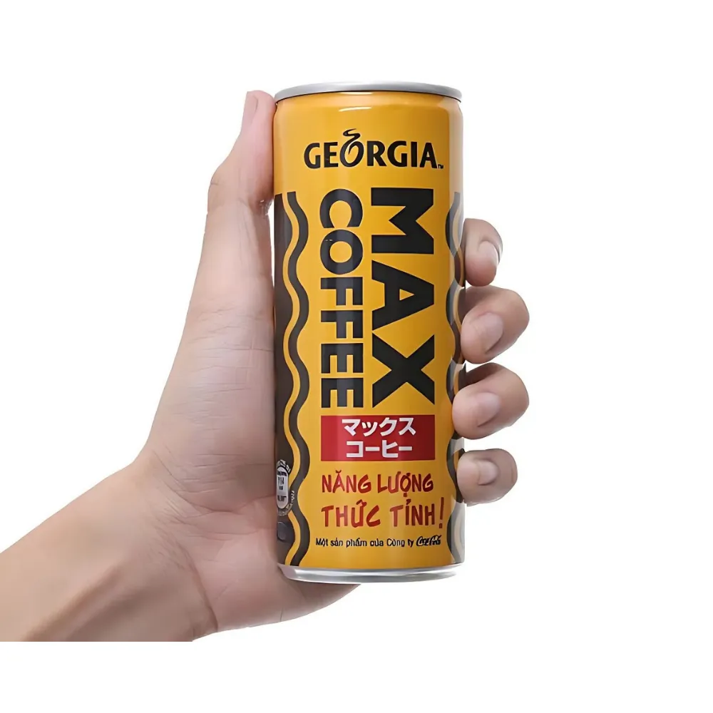 Lốc 6 lon cà phê sữa Georgia Max Coffee 180ml