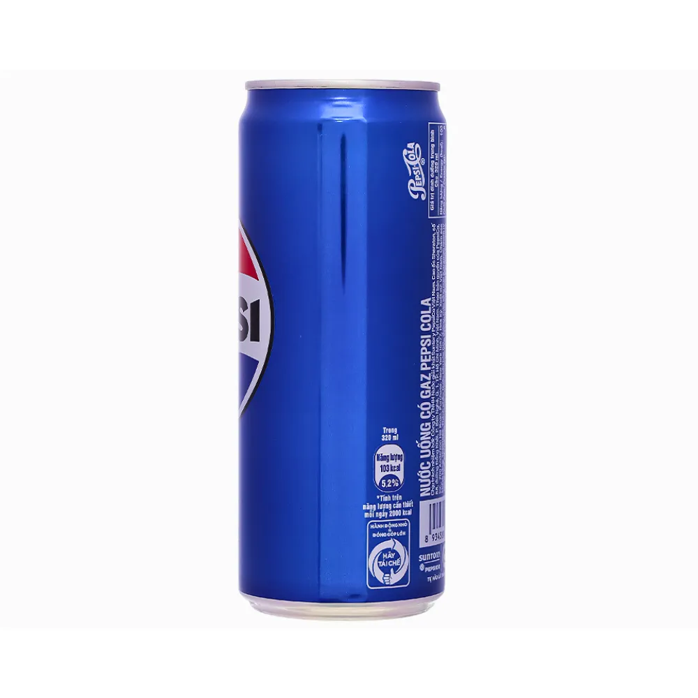 Lốc 6 lon nước ngọt có gaz Pepsi Cola 320ml
