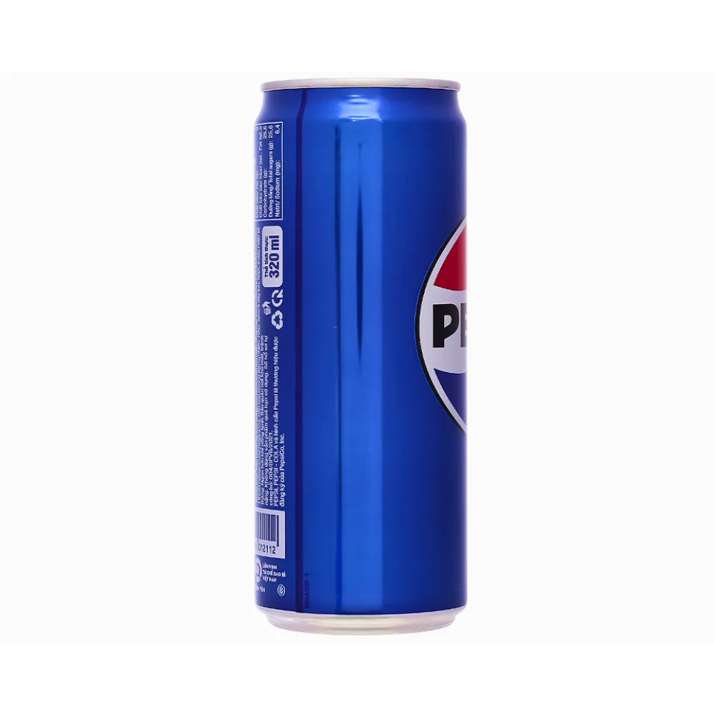 Lốc 6 lon nước ngọt có gaz Pepsi Cola 320ml