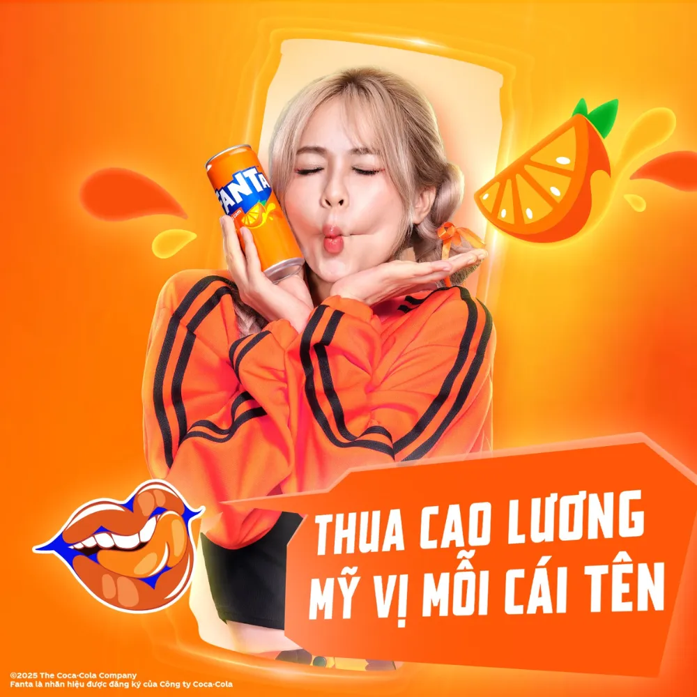 Lốc 6 lon nước ngọt Fanta cam 320ml
