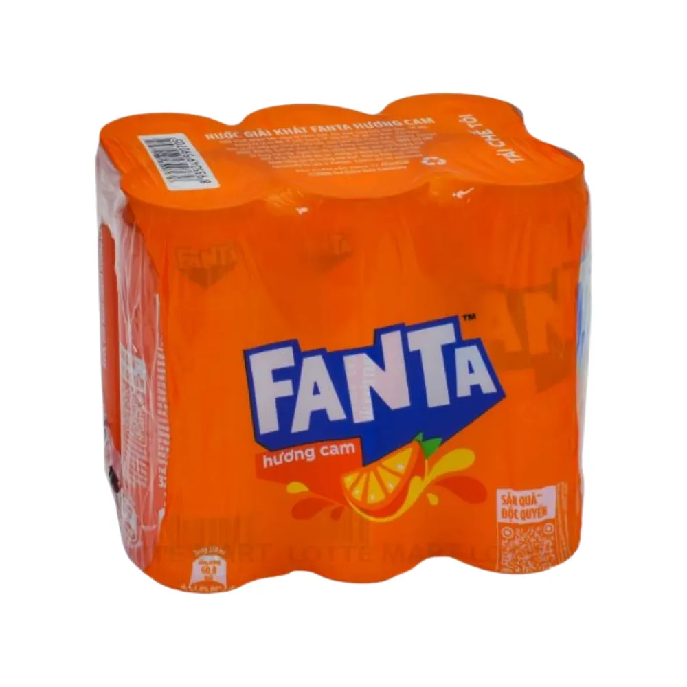 Lốc 6 lon nước ngọt Fanta cam 320ml