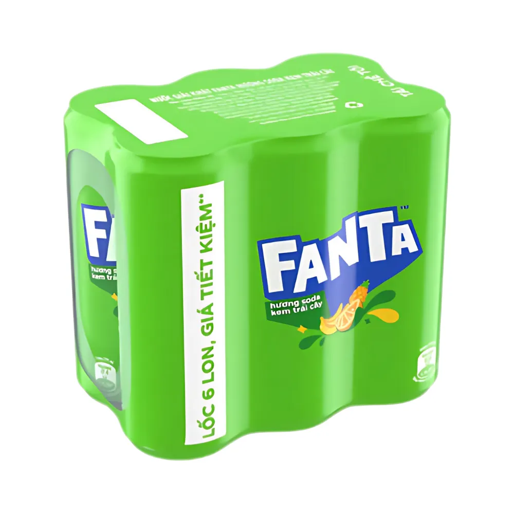 Lốc 6 lon nước ngọt Fanta soda kem 320ml