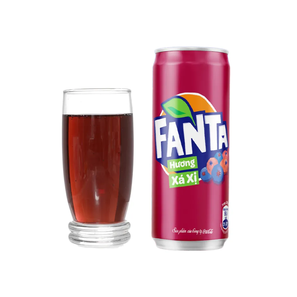 Lốc 6 lon nước ngọt Fanta xá xị 320ml