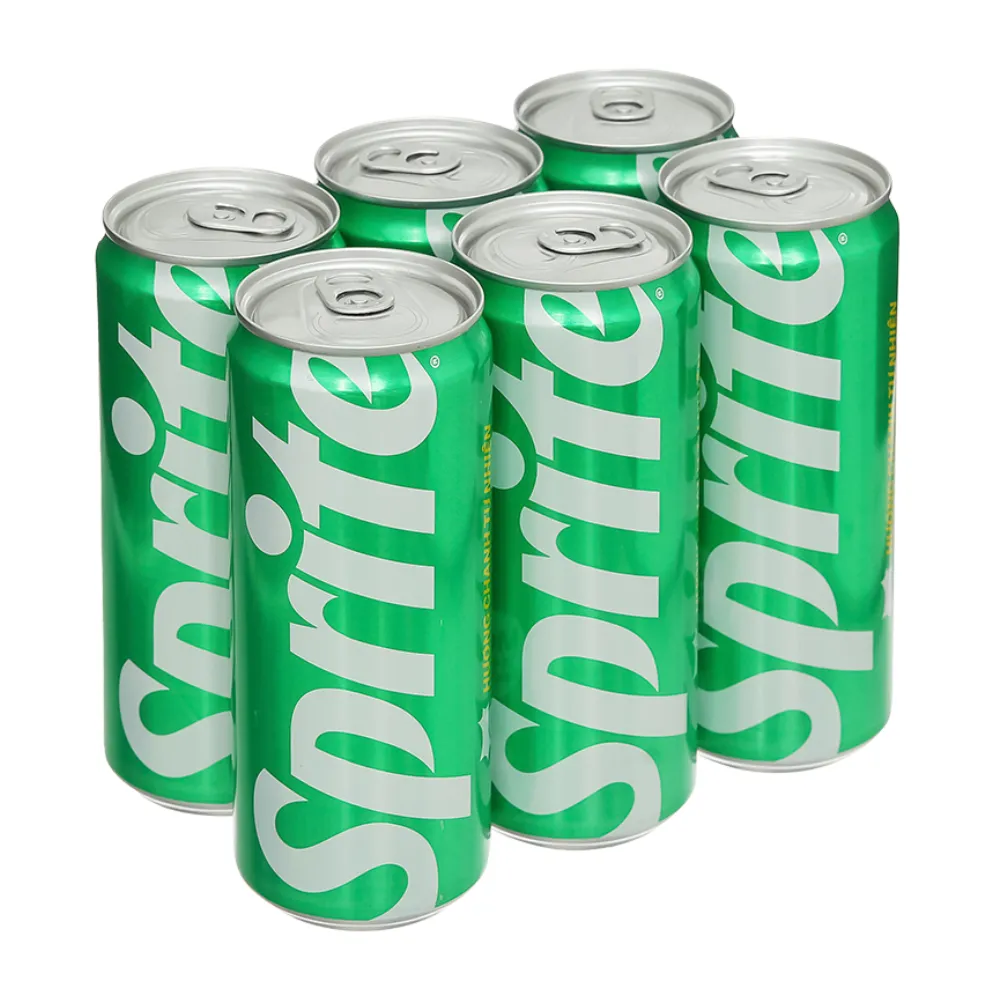 Lốc 6 lon nước ngọt Sprite chanh 320ml