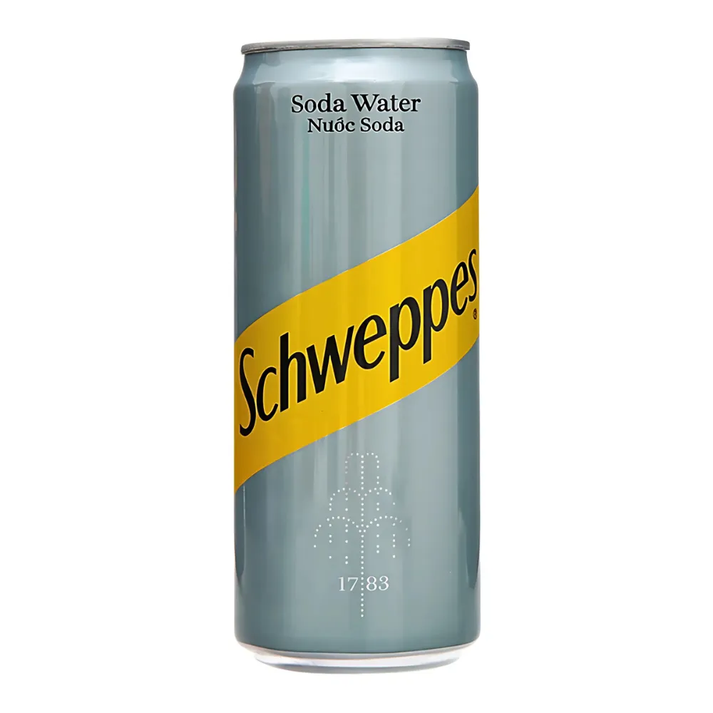 Lốc 6 lon nước soda Schweppes không đường 320ml