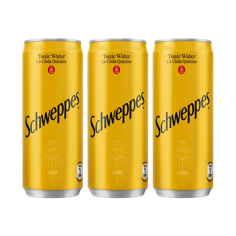 Lốc 6 lon nước soda Schweppes Tonic Water 320ml