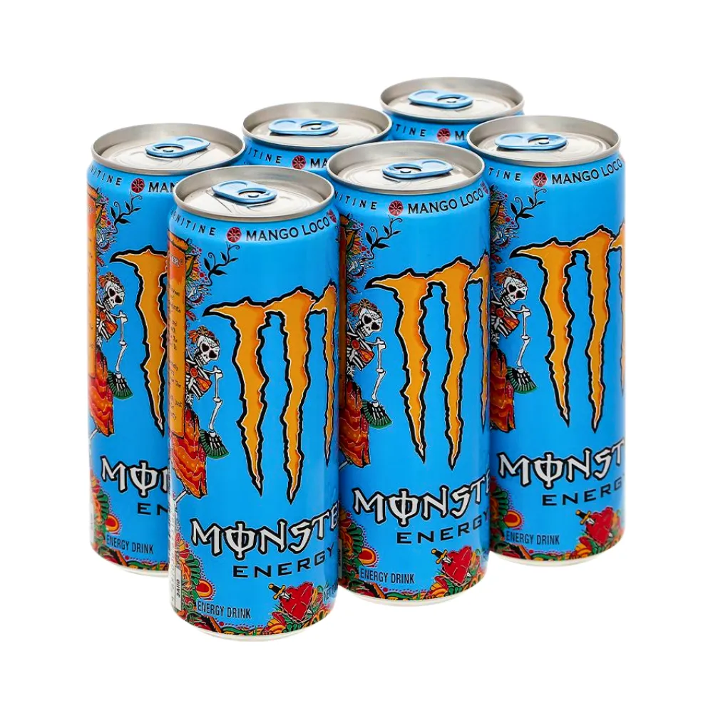 Lốc 6 lon nước tăng lực Monster Energy Mango vị xoài 355ml