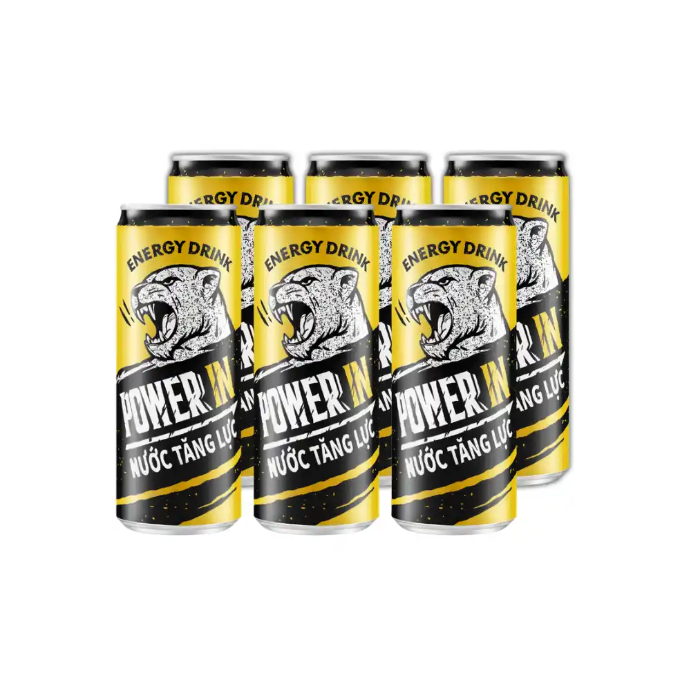 Lốc 6 lon nước tăng lực Power In 320ml