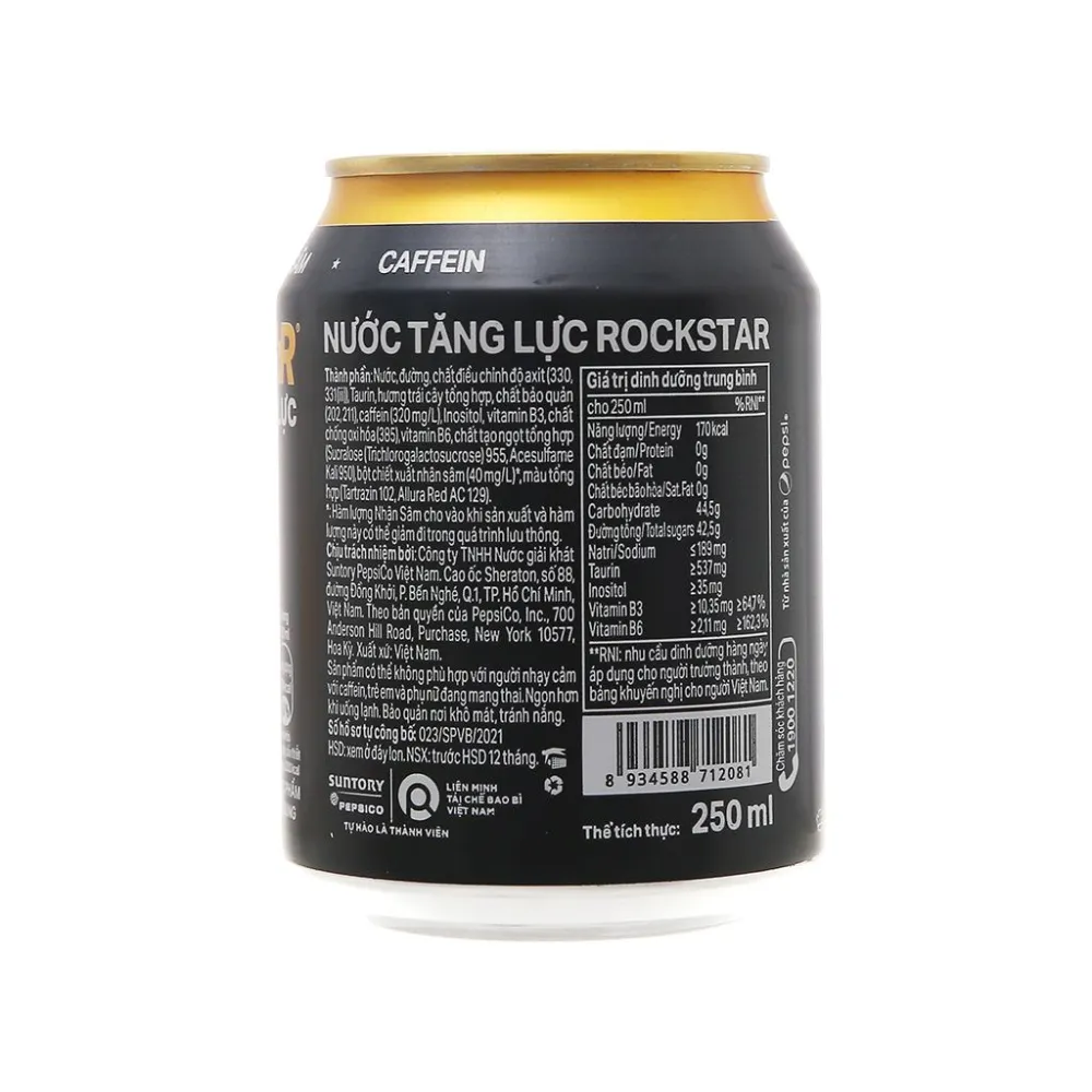 Lốc 6 lon nước tăng lực Rockstar 250ml