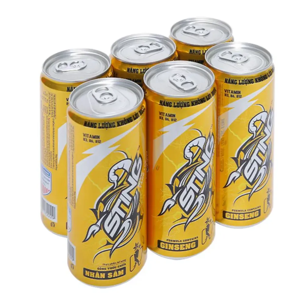 Lốc 6 lon nước tăng lực Sting Gold 320ml