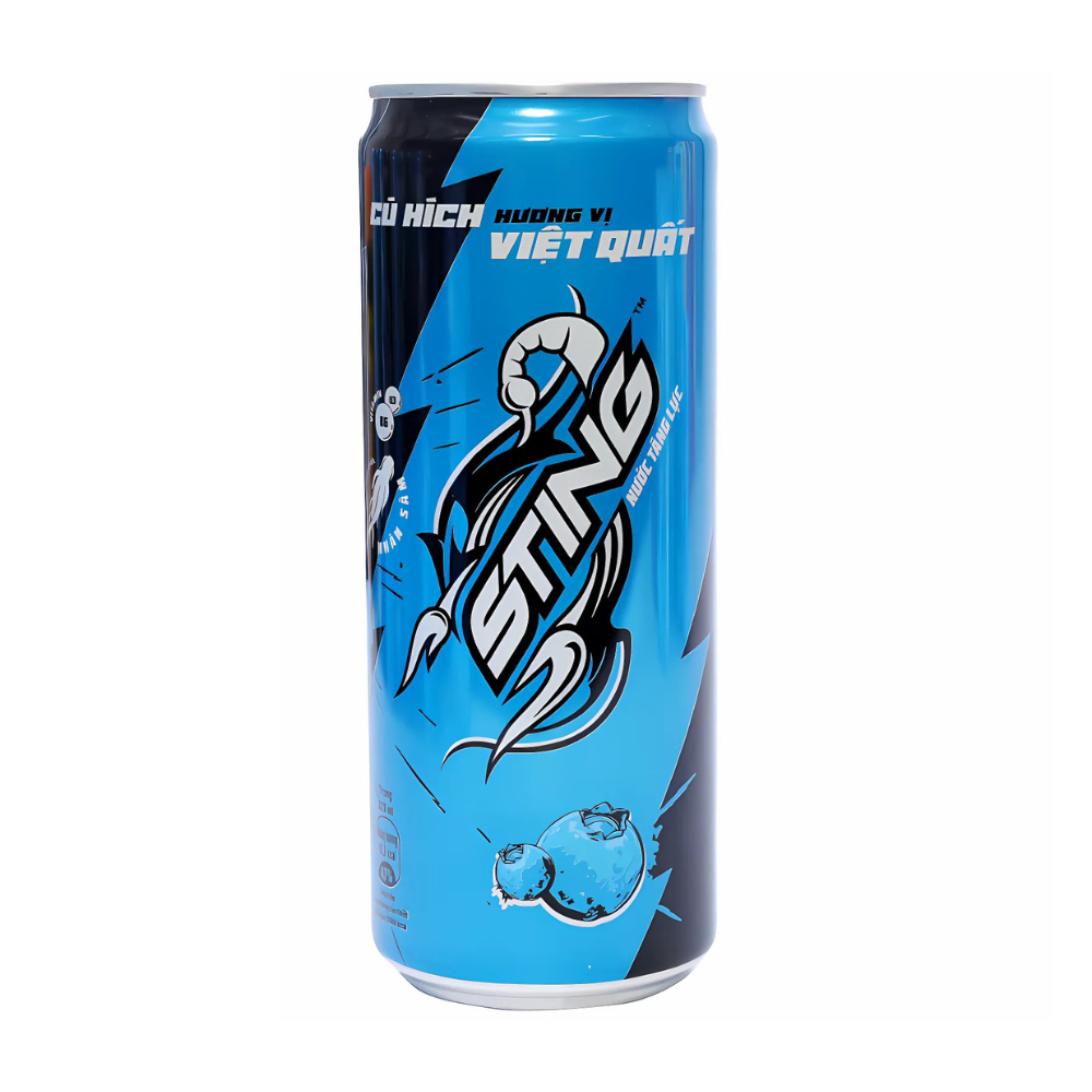 Lốc 6 lon nước tăng lực Sting hương việt quất 320ml