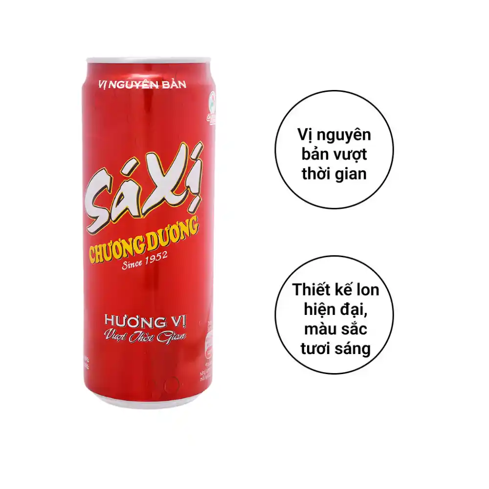 Lốc 6 lon sá xị Chương Dương 320ml