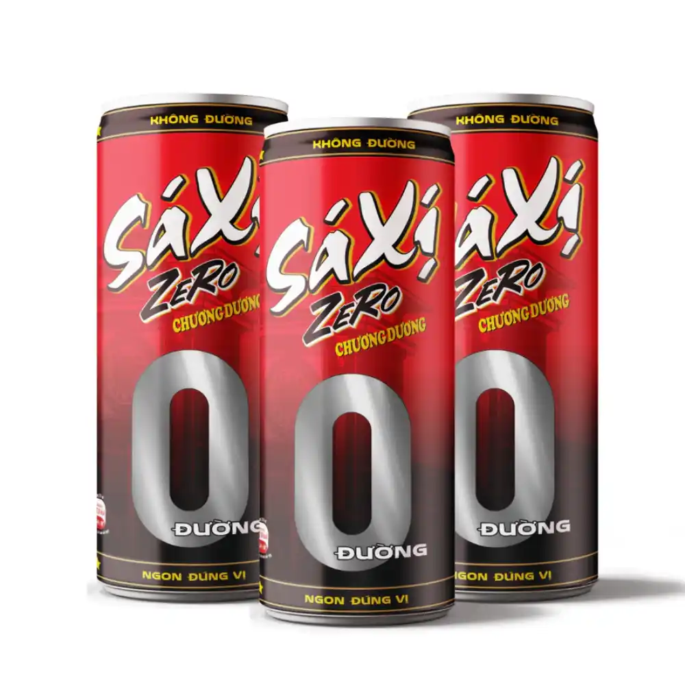 Lốc 6 lon sá xị zero Chương Dương 320ml