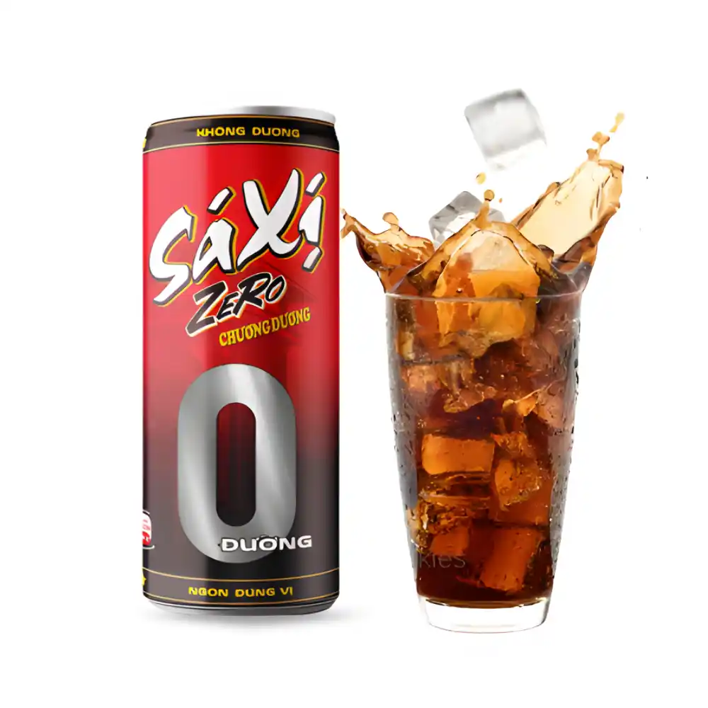 Lốc 6 lon sá xị zero Chương Dương 320ml
