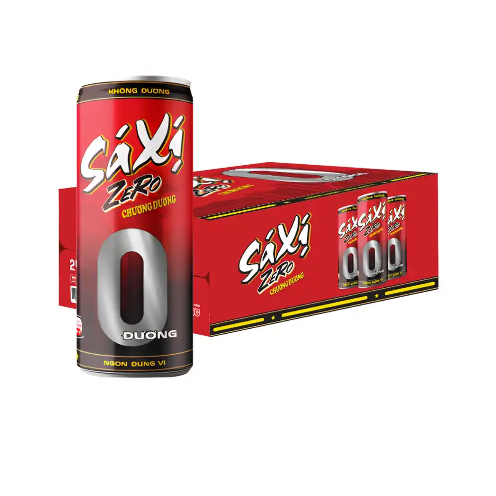 Lốc 6 lon sá xị zero Chương Dương 320ml