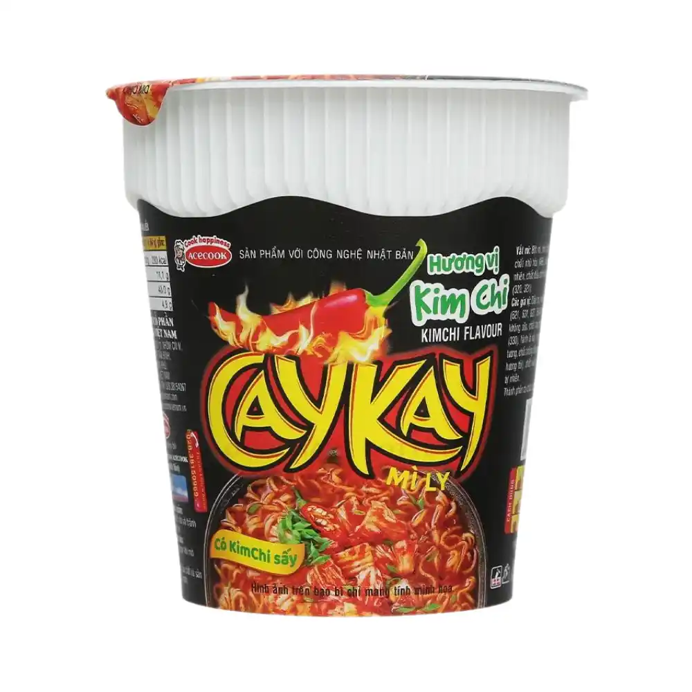Lốc 6 ly mì Caykay kim chi ly 64g