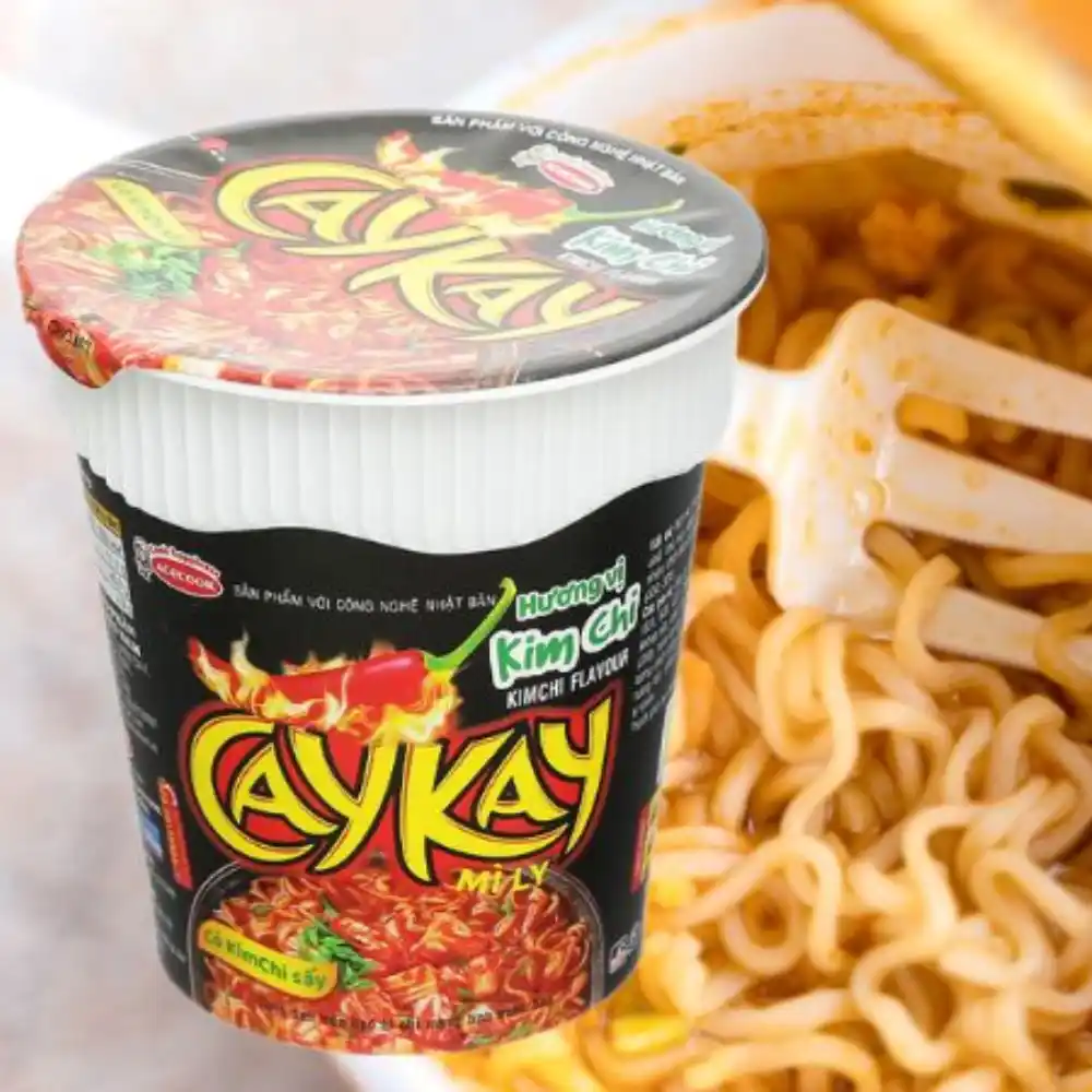 Lốc 6 ly mì Caykay kim chi ly 64g