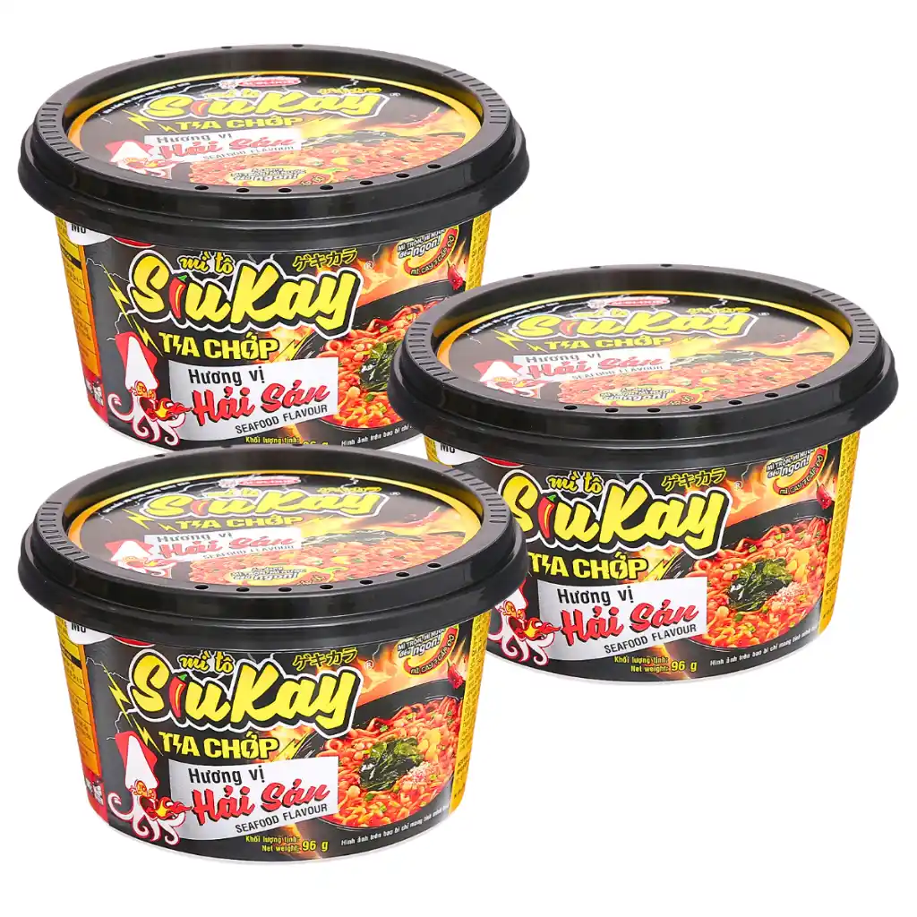 Lốc 6 tô mì hải sản SiuKay tia chớp 96g