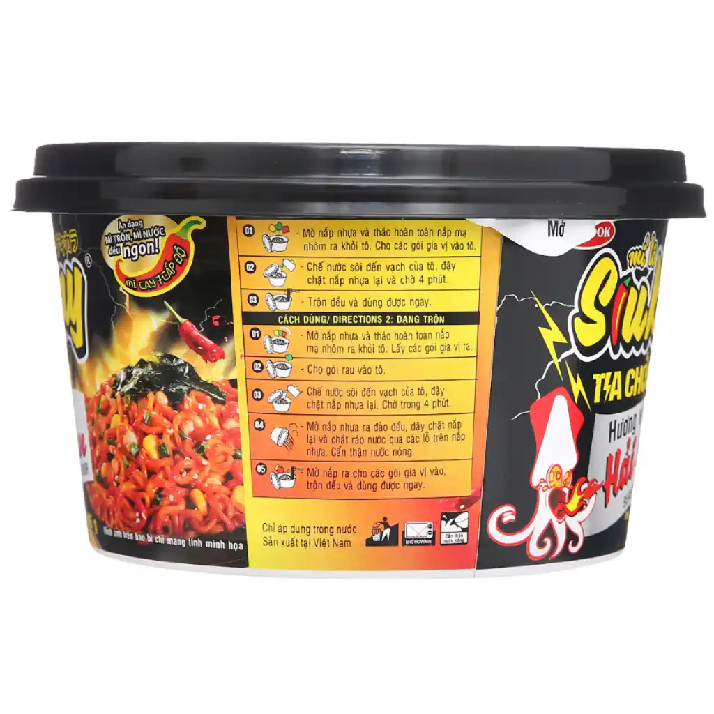 Lốc 6 tô mì hải sản SiuKay tia chớp 96g