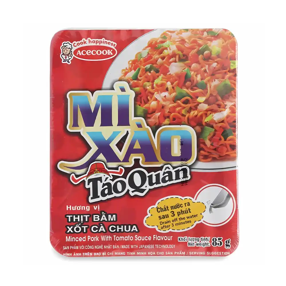 Lốc 6 tô mì xào Táo Quân vị thịt bằm xốt cà tô 85g