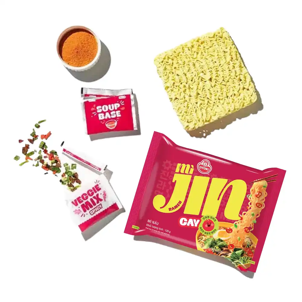 Lốc mì Jin Ottogi vị cay 80g/120g/65g/110g