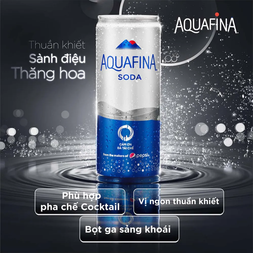 Lốc 6 lon nước soda Aquafina 320ml