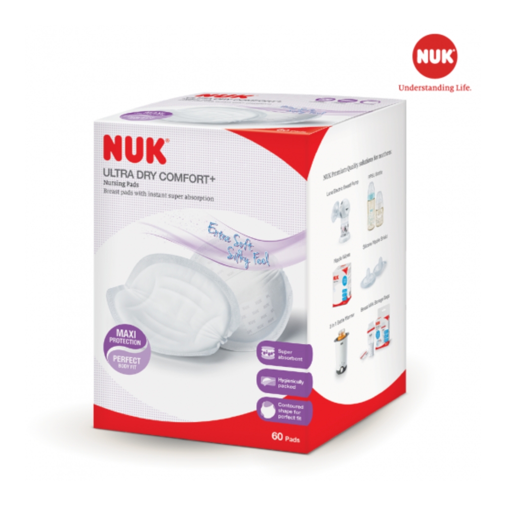 Lót thấm sữa thấm hút tốt, độ bám dính cao NUK 60 cái