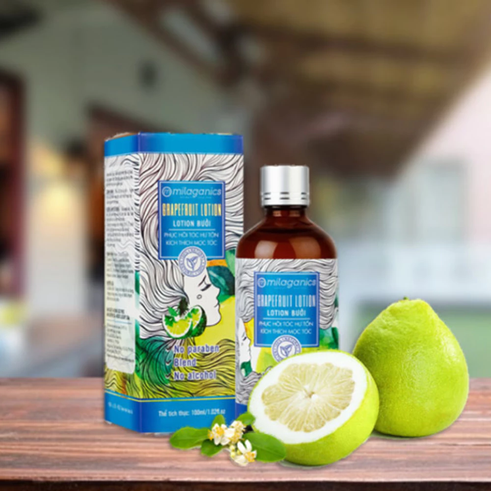 Lotion bưởi Milaganics kích thích mọc & ngừa rụng tóc 100ml