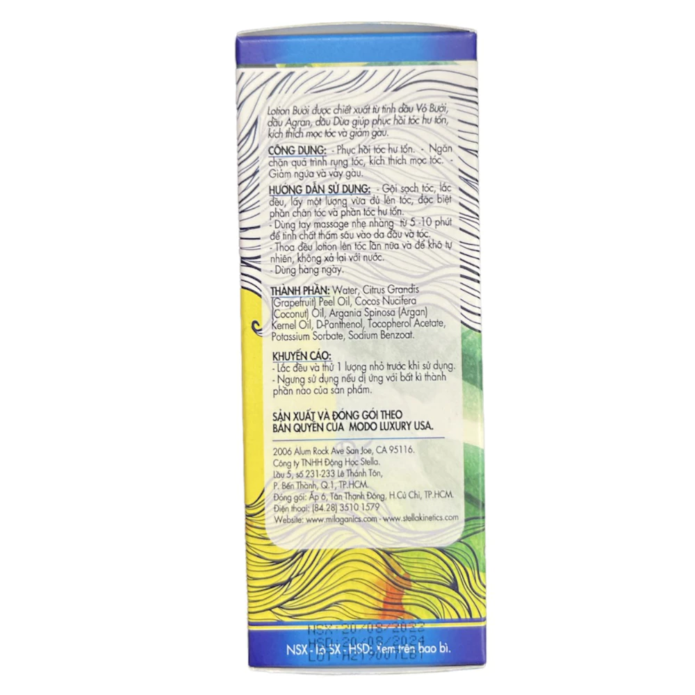 Lotion bưởi Milaganics kích thích mọc & ngừa rụng tóc 100ml