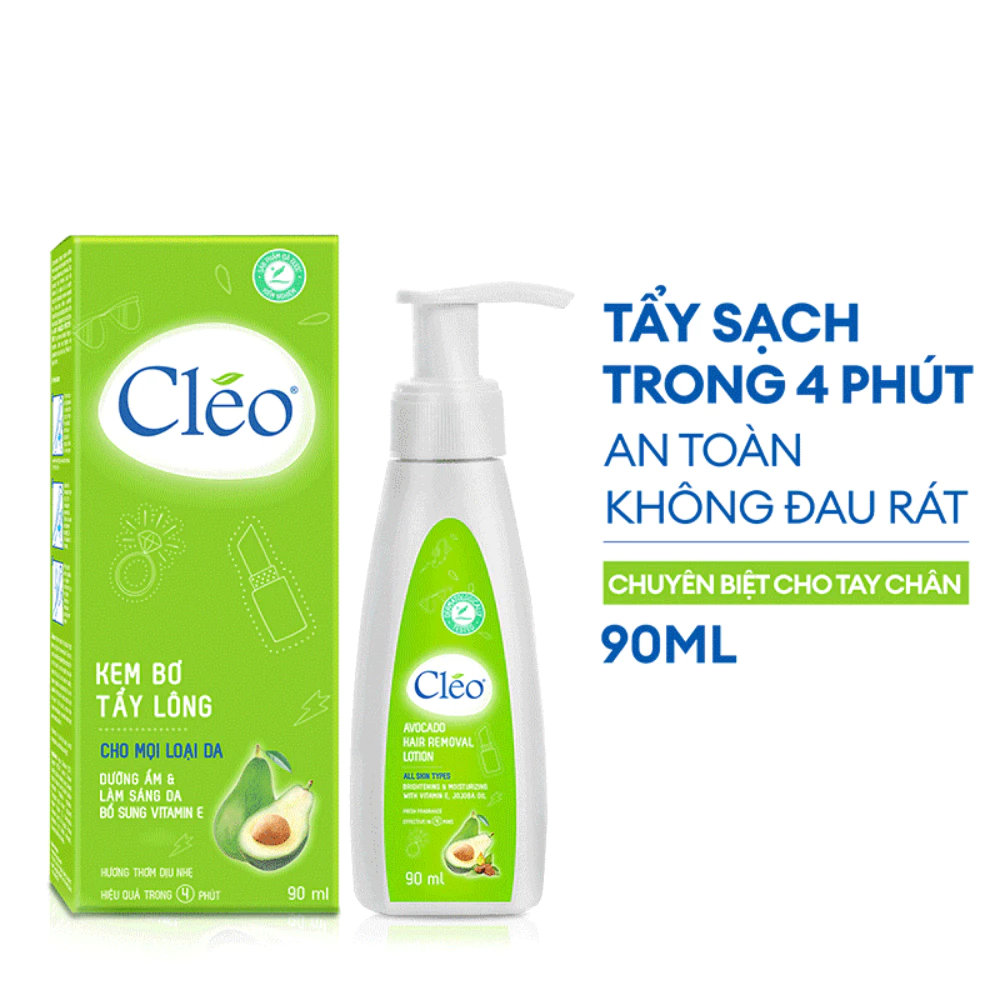 Lotion tẩy lông Cléo dạng sữa cho mọi loại da 90ml