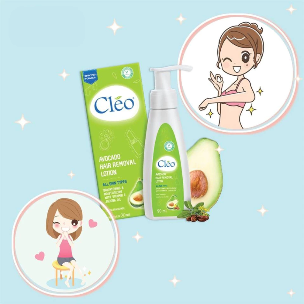 Lotion tẩy lông Cléo dạng sữa cho mọi loại da 90ml