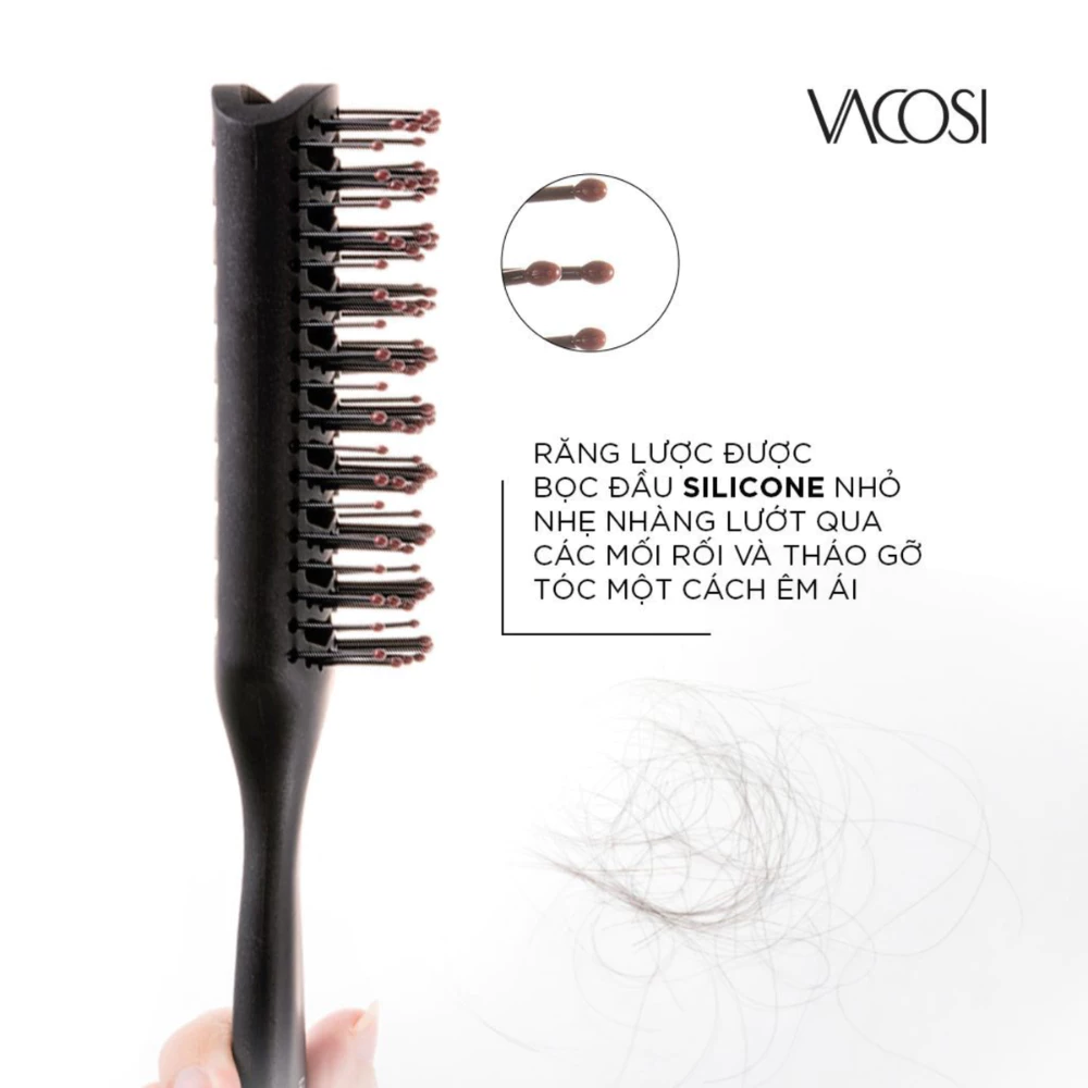 Lược bán nguyệt VACOSI tạo kiểu & phồng tóc C08