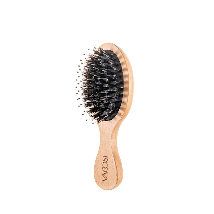 Lược gỗ VACOSI massage, ngăn tĩnh điện, làm bóng tóc C01 (Dạng bỏ túi)