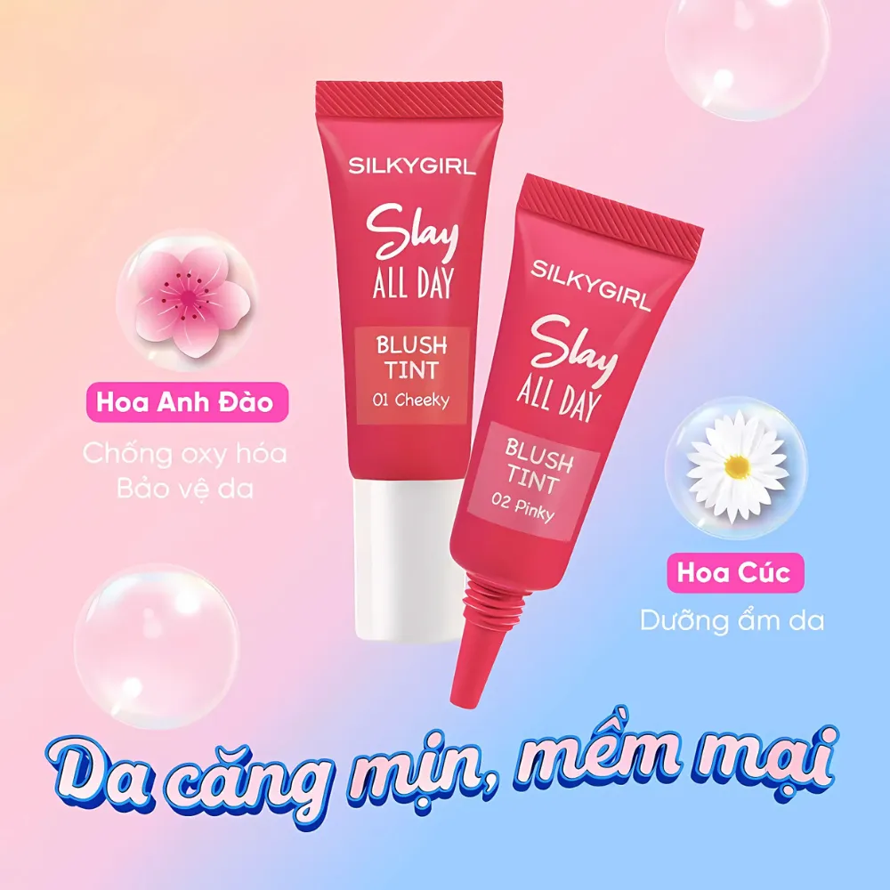 Má hồng dạng kem Silkygirl Slay All Day 10ml