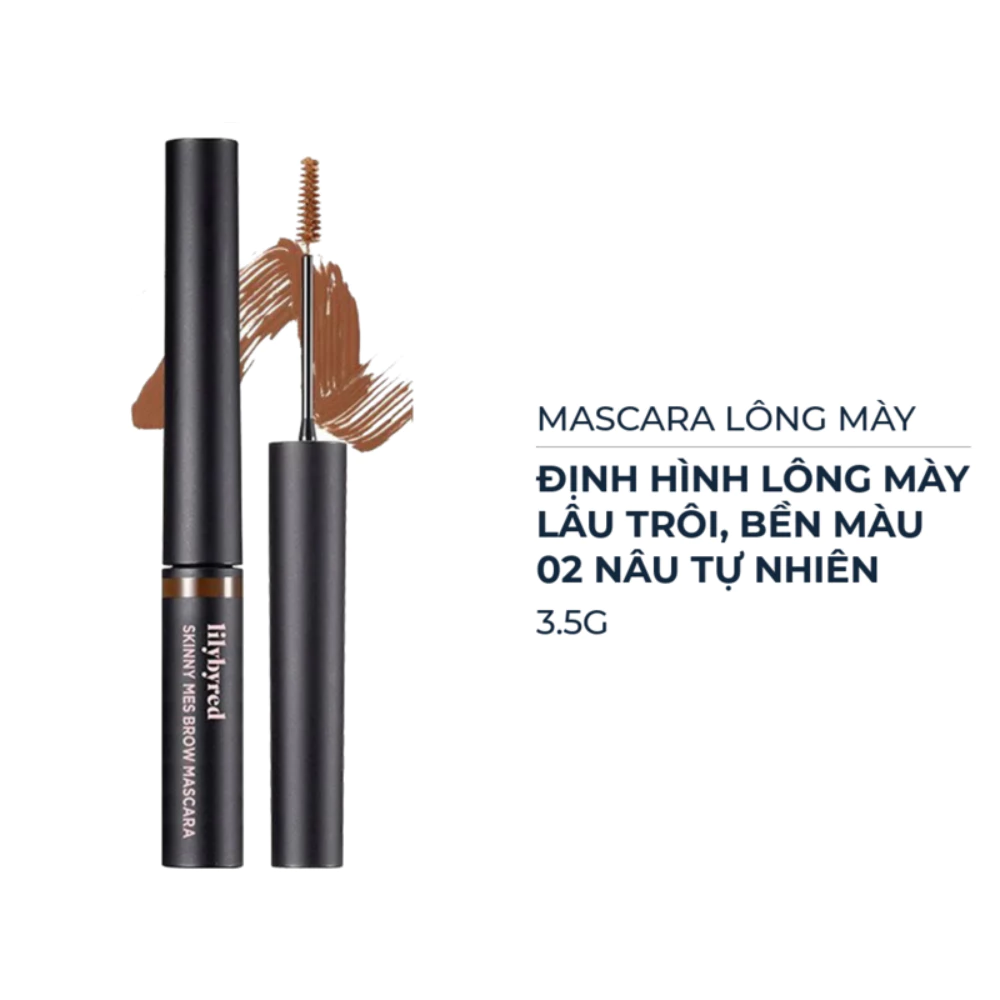 Mascara lông mày Lilybyred lâu trôi - 01 nâu sáng/02 nâu tự nhiên 3.5g