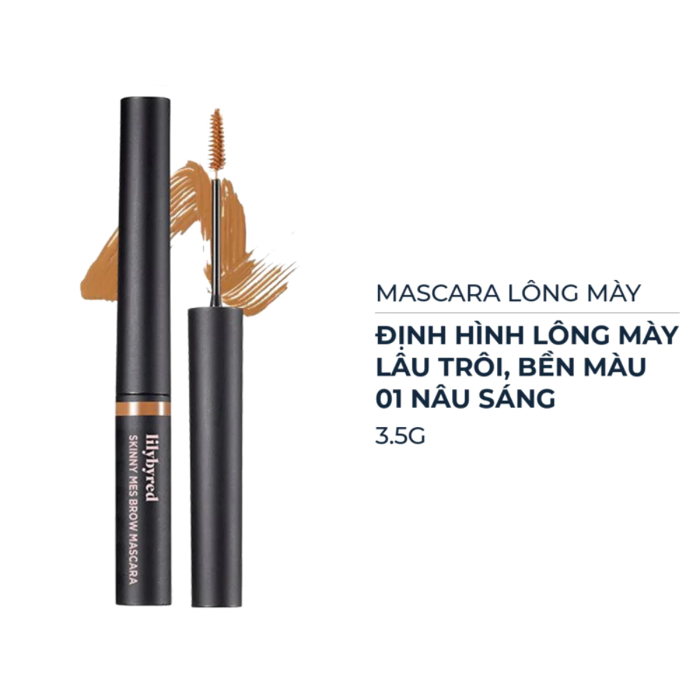 Mascara lông mày Lilybyred lâu trôi - 01 nâu sáng/02 nâu tự nhiên 3.5g