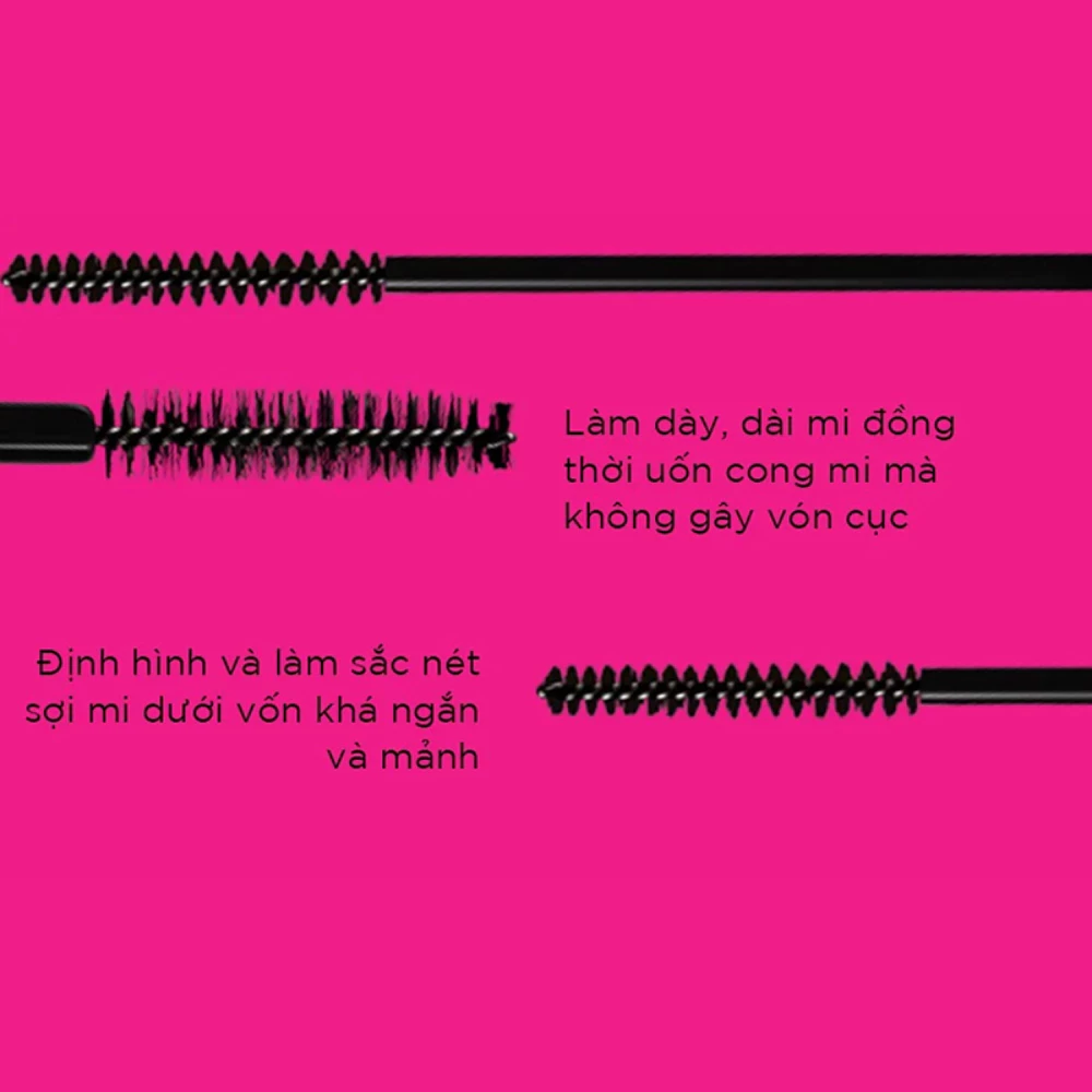 Mascara Silkygirl 2 đầu làm cong, dày và định hình mi 3g