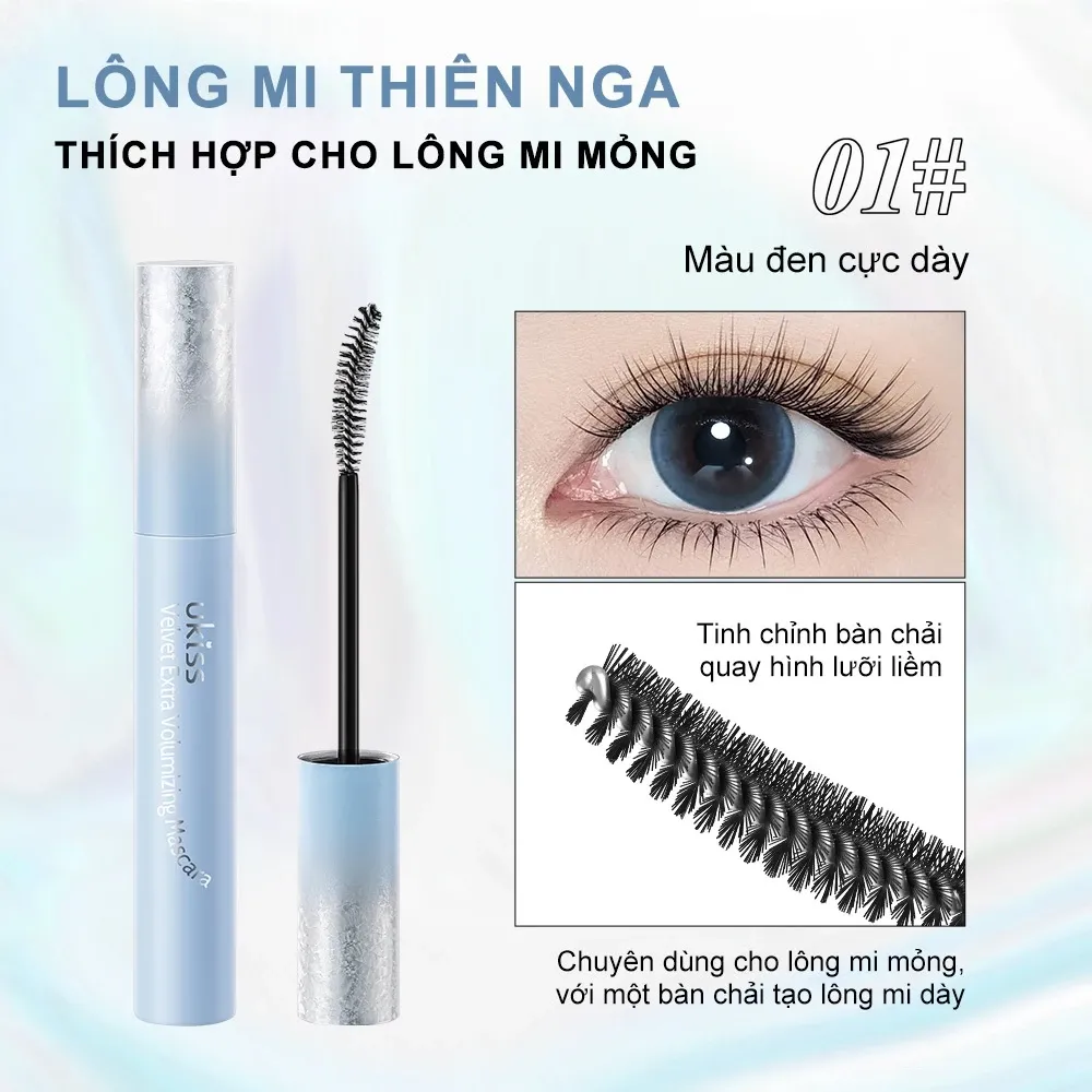 Mascara dày mi Ukiss Velvet Extra Volumizing 5g