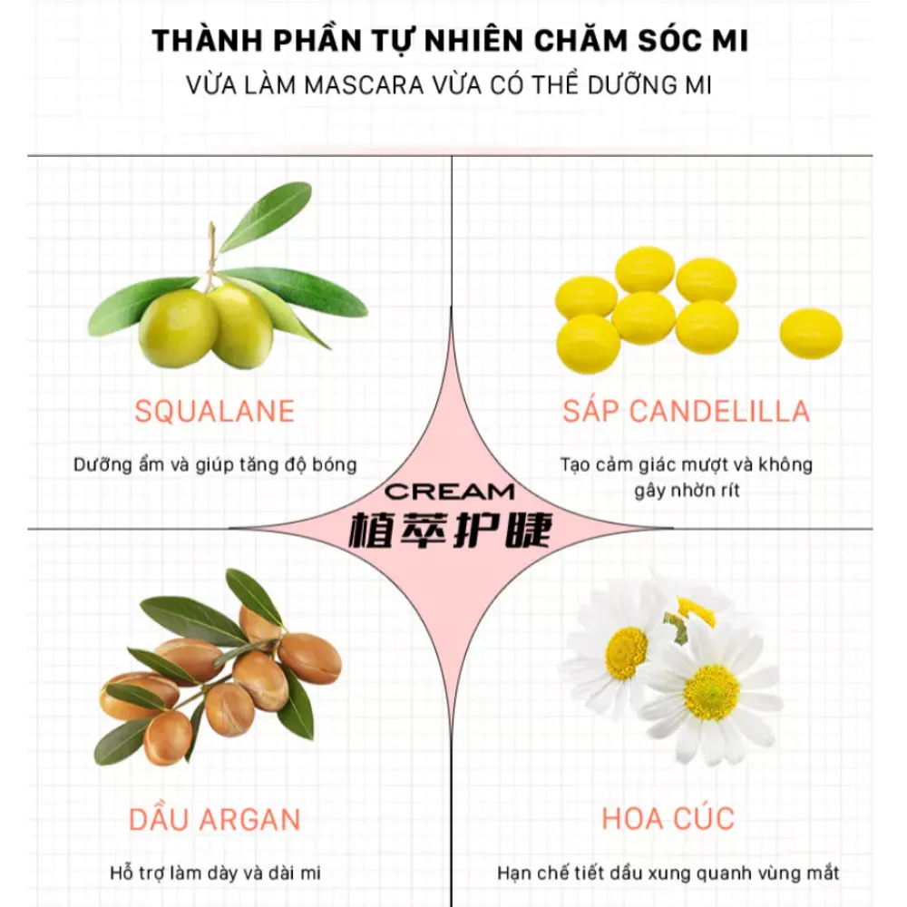 Mascara Ukiss Fireworks làm cong tự nhiên 5g (nhiều màu)