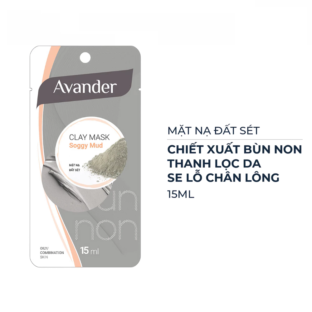 Mặt nạ Avander đất sét bùn non se khít lỗ chân lông 15ml/110g